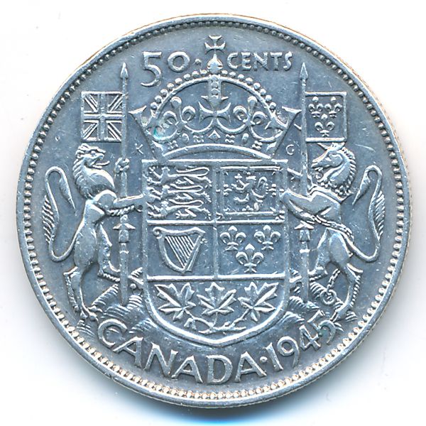 Канада, 50 центов (1945 г.)