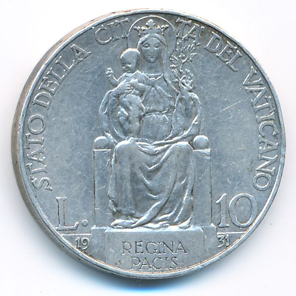 Ватикан, 10 лир (1930 г.)