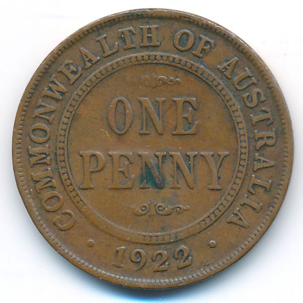 Австралия, 1 пенни (1922 г.)