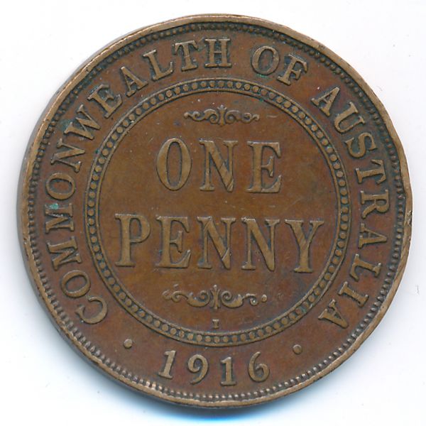 Австралия, 1 пенни (1916 г.)