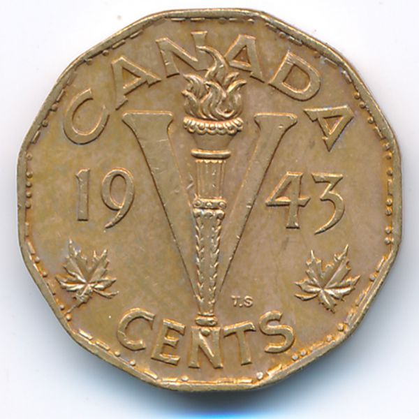 Канада, 5 центов (1943 г.)