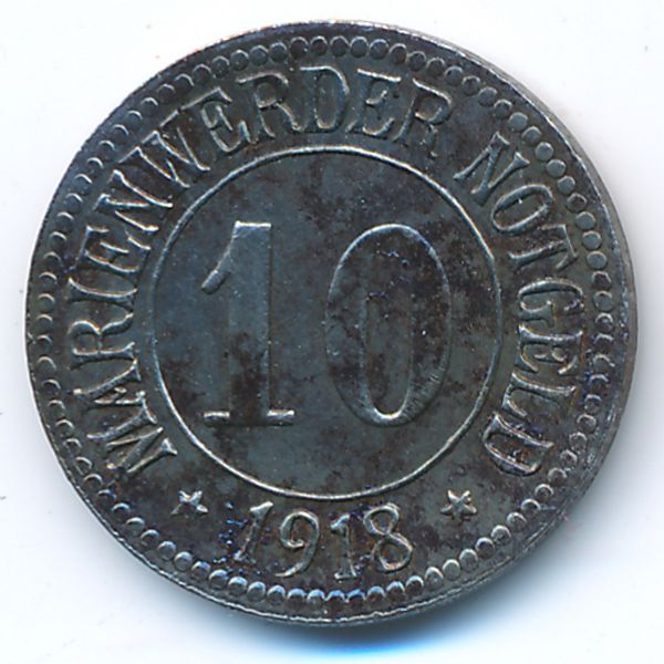 Мариенвердер., 10 пфеннигов (1918 г.)