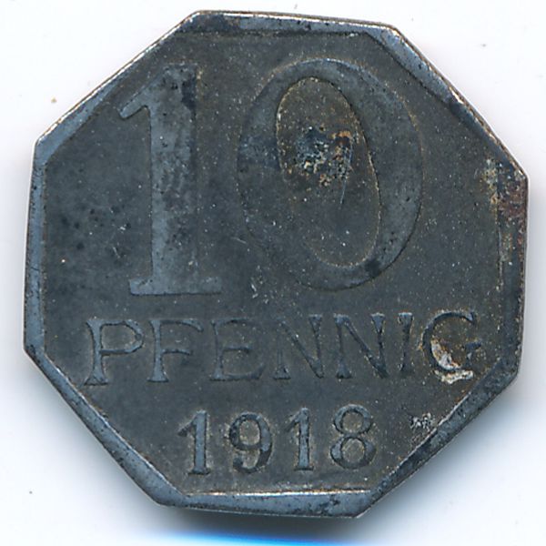 Маульбронн., 10 пфеннигов (1918 г.)