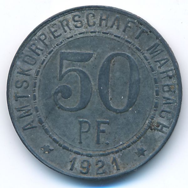 Марбах-на-Неккаре., 50 пфеннигов (1921 г.)