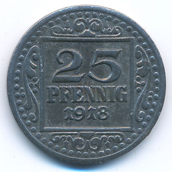 Мюнстер., 25 пфеннигов (1918 г.)