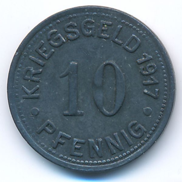 Мюнстер., 10 пфеннигов (1917 г.)