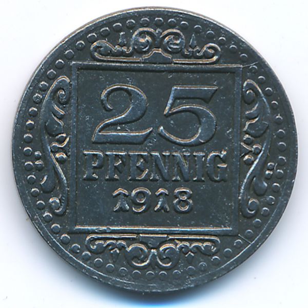 Мюнстер., 25 пфеннигов (1918 г.)
