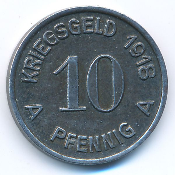 Люденшайд., 10 пфеннигов (1918 г.)