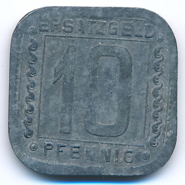 Людвигсхафен., 10 пфеннигов (1918 г.)