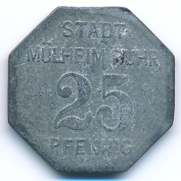 Мюльхайм., 25 пфеннигов (1917 г.)