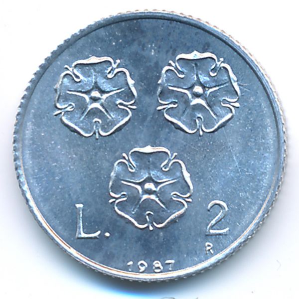 Сан-Марино, 2 лиры (1987 г.)
