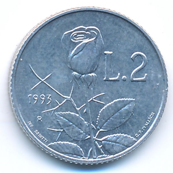 Сан-Марино, 2 лиры (1993 г.)