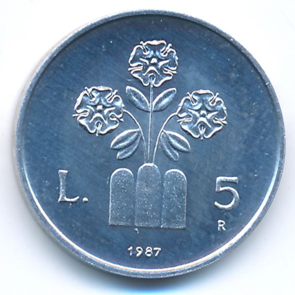 Сан-Марино, 5 лир (1987 г.)
