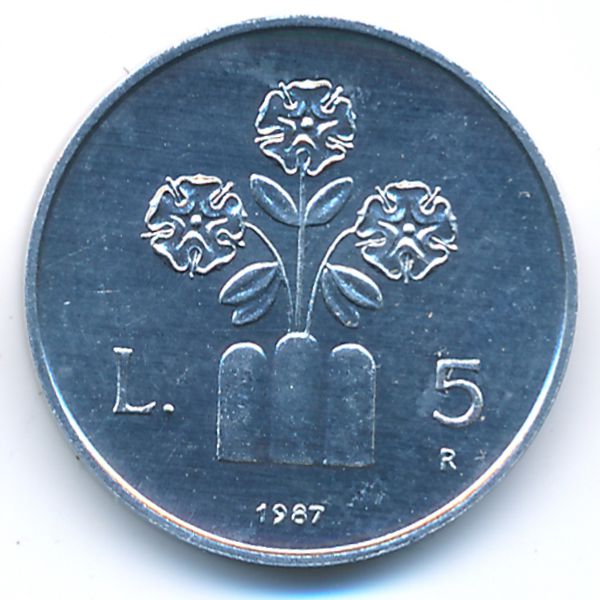 Сан-Марино, 5 лир (1987 г.)