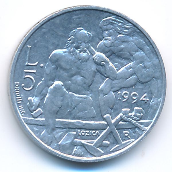 Сан-Марино, 5 лир (1994 г.)