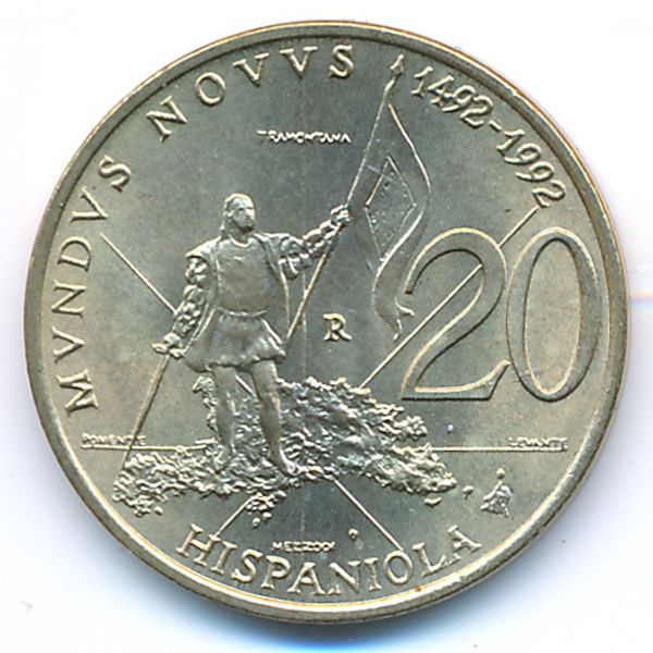 Сан-Марино, 20 лир (1992 г.)