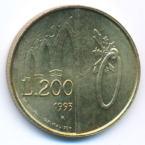 Сан-Марино, 200 лир (1993 г.)