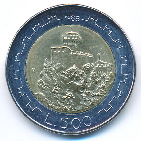Сан-Марино, 500 лир (1988 г.)