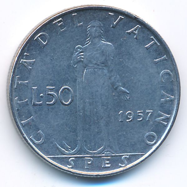 Ватикан, 50 лир (1957 г.)