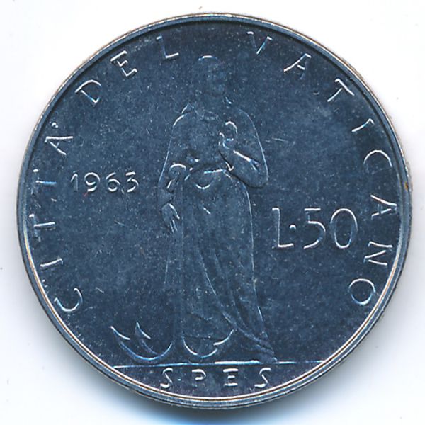 Ватикан, 50 лир (1963 г.)