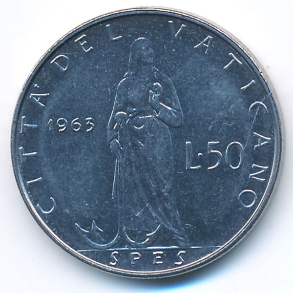 Ватикан, 50 лир (1963 г.)