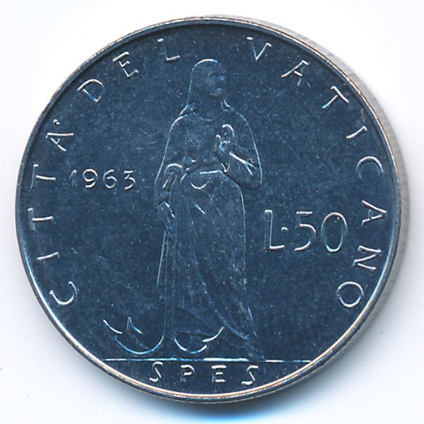 Ватикан, 50 лир (1963 г.)