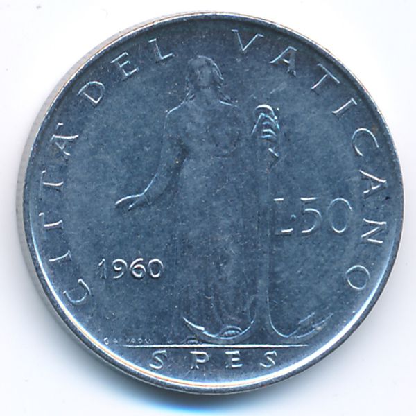 Ватикан, 50 лир (1960 г.)