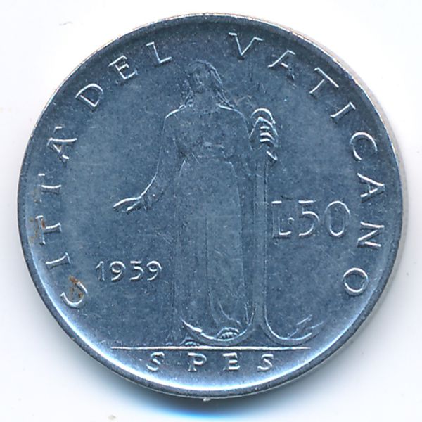 Ватикан, 50 лир (1959 г.)