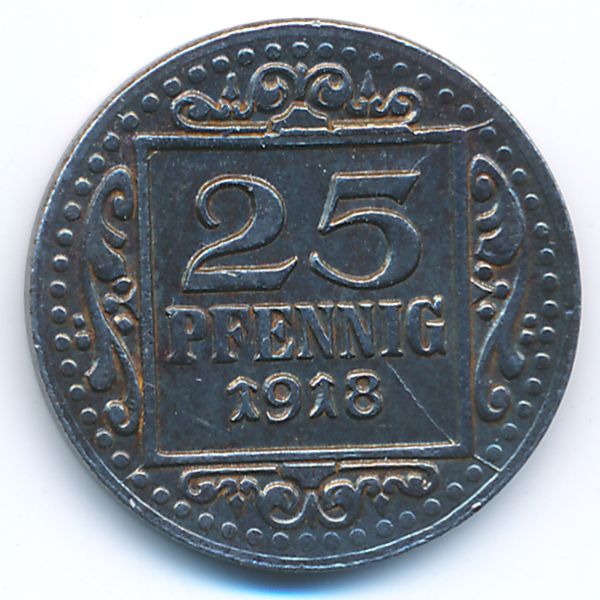 Мюнстер., 25 пфеннигов (1918 г.)