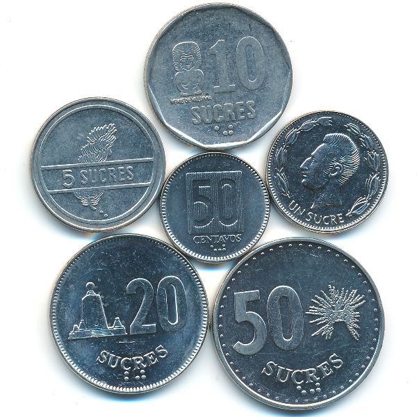 Эквадор, Набор монет
