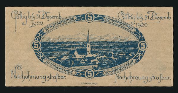 Нотгельды Австрии, 5 геллеров (1920 г.)