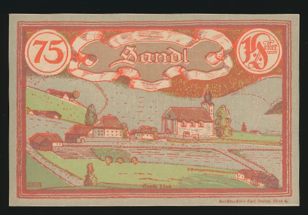 Нотгельды Австрии, 75 геллеров (1920 г.)