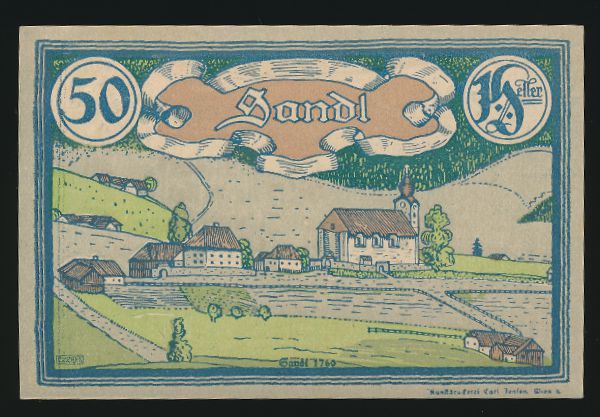Нотгельды Австрии, 50 геллеров (1920 г.)