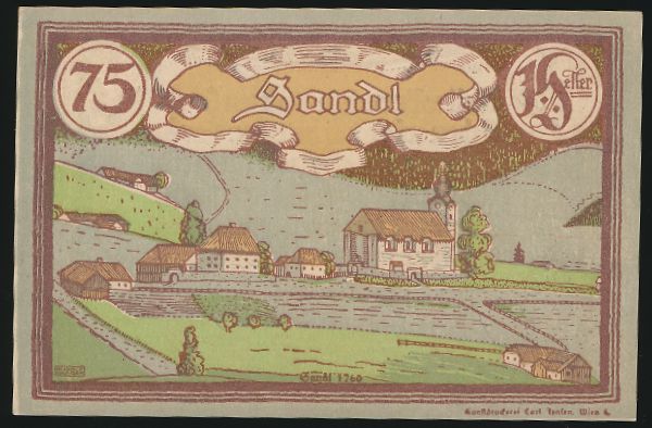 Нотгельды Австрии, 75 геллеров (1920 г.)