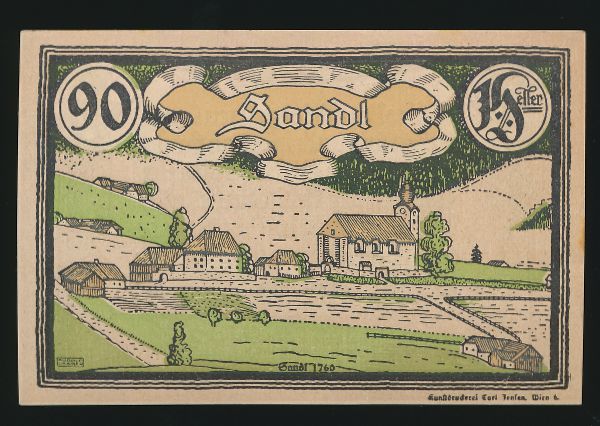 Нотгельды Австрии, 90 геллеров (1920 г.)