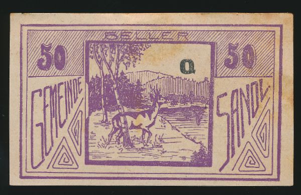 Нотгельды Австрии, 50 геллеров (1920 г.)