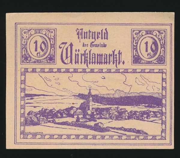 Нотгельды Австрии, 10 геллеров (1920 г.)