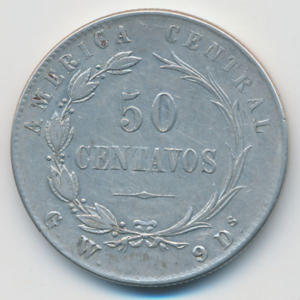 Коста-Рика, 50 сентаво (1890 г.)