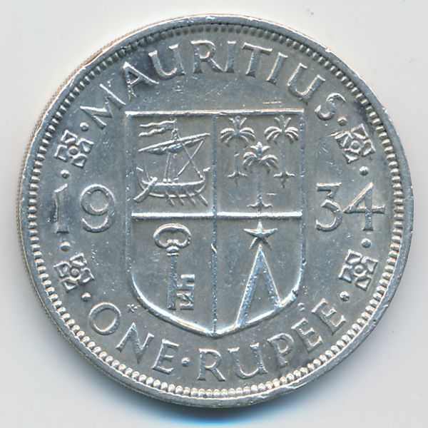 Маврикий, 1 рупия (1934 г.)