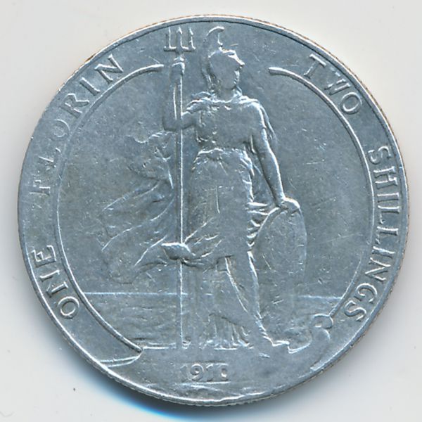 Великобритания, 1 флорин (1910 г.)