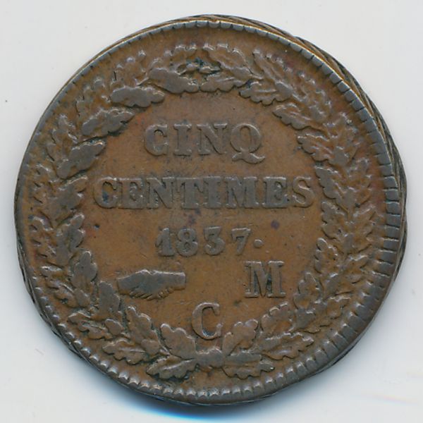Франция, 1 сентим (1837 г.)