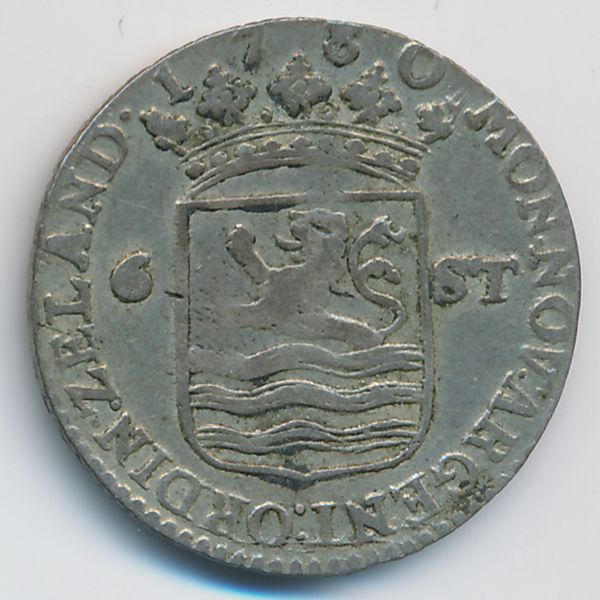 Зеландия, 6 стиверов (1780 г.)