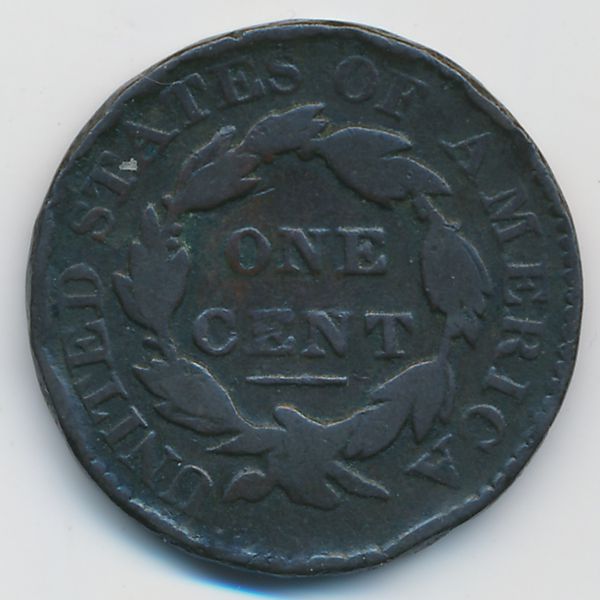 США, 1 цент (1827 г.)