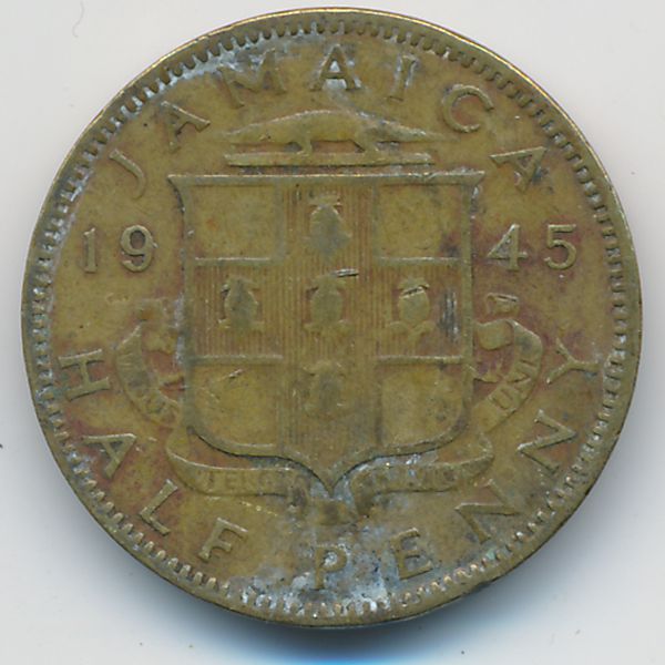 Ямайка, 1/2 пенни (1945 г.)