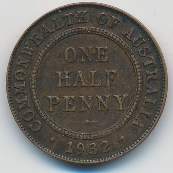 Австралия, 1/2 пенни (1932 г.)