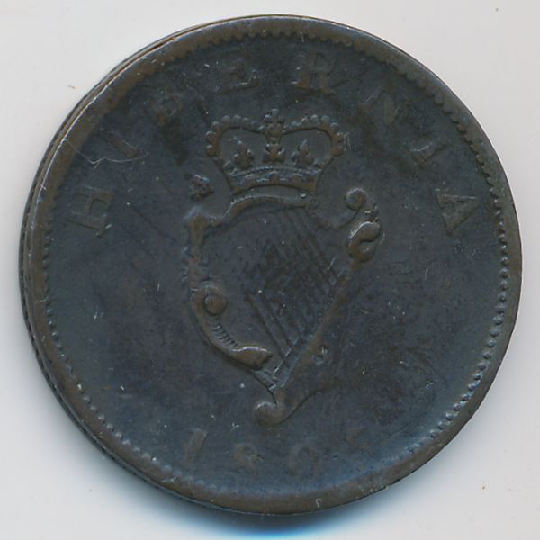Ирландия, 1/2 пенни (1805 г.)