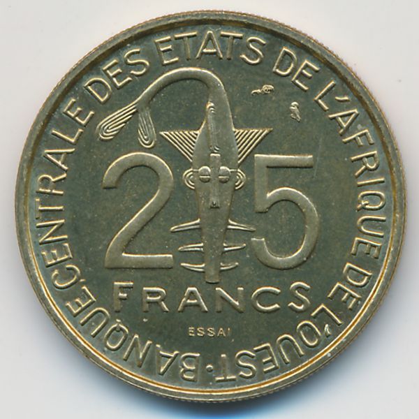 Западная Африка, 25 франков (1970 г.)