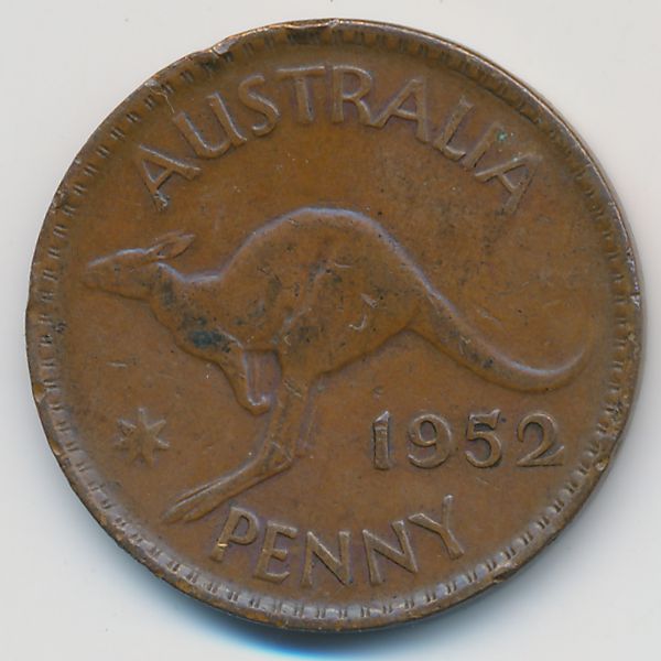 Австралия, 1 пенни (1952 г.)