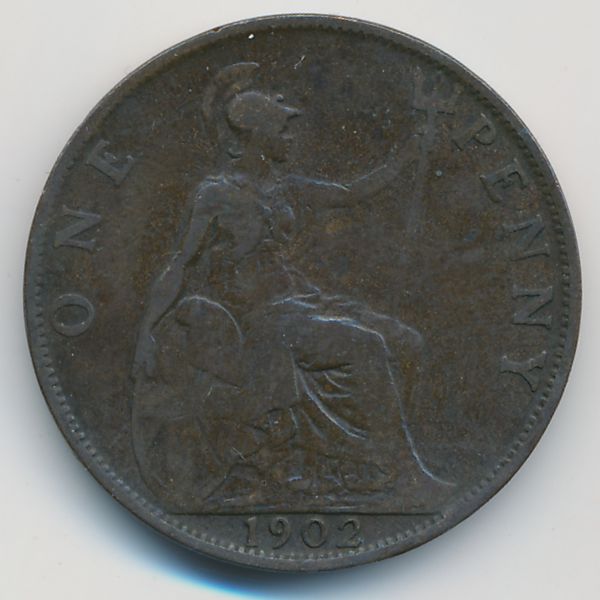 Великобритания, 1 пенни (1902 г.)