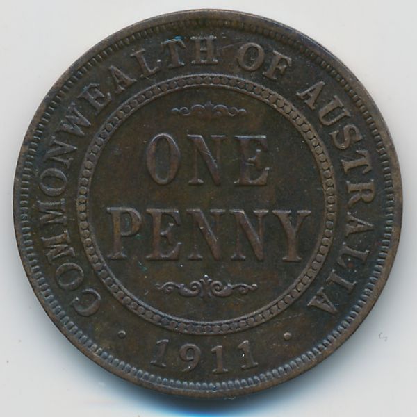 Австралия, 1 пенни (1911 г.)